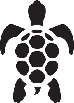 Sea turtle silhouette vector