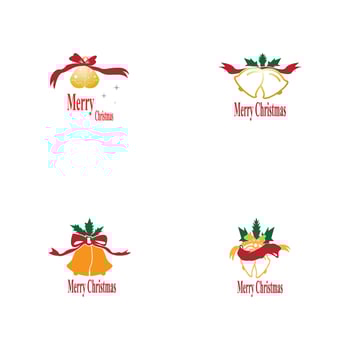 Merry christmas logo vector template