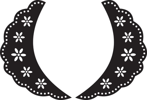 Female shirt collar vector