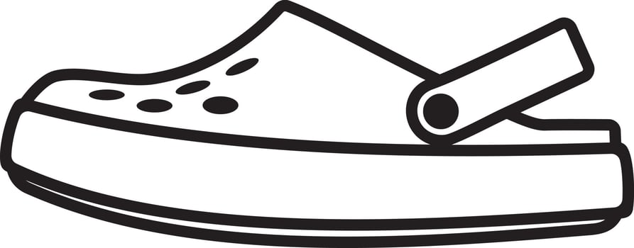 Rubber clogs outline vector