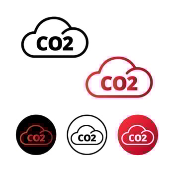 Abstract CO2 Icon Illustration vector