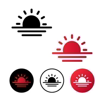 Abstract Sunrise Icon Illustration vector