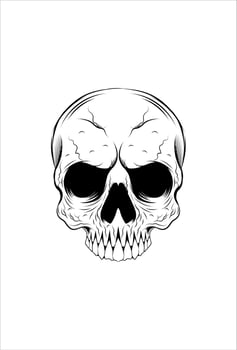 Skull vector illustration hand drawing