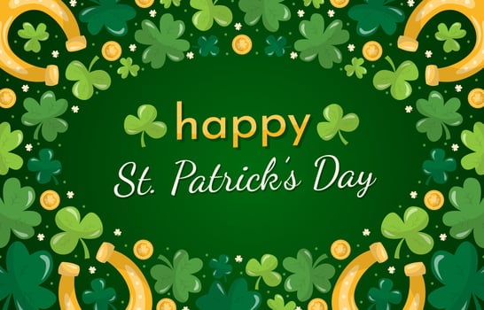 St Patricks Shamrock Background vector