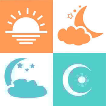 Ramadan icons set with Islamic, moon, star and cloud. Isolated vector illustration Ramadan icons. Sky icon. Arabian vector icons set Islamic star and moon mosque, happy Ramadan and Islam symbol.