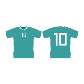 football shirt mock up.sports jersey pattern t-shirt design concept template Vector Image.