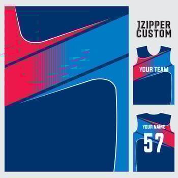 red and blue sporty pattern ,abstract concept vector jersey pattern template for printing or sublimation sports uniforms football volleyball basketball e-sports cycling and fishing