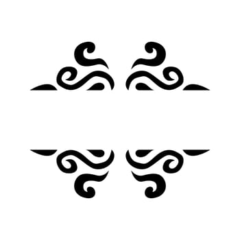 Simple ornament, vintage border and ornament vector
