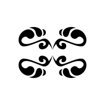 tribal ornament design for a paragraph border in the middle of the page vector