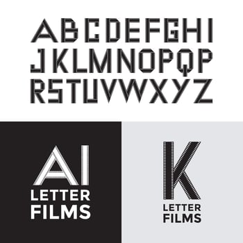 Letter Film Set Logo Design Template vector