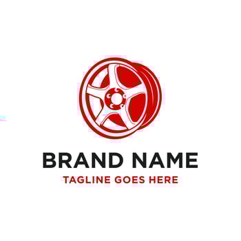 car rim seller logo vector