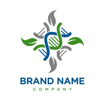 natural genetic logo design vector