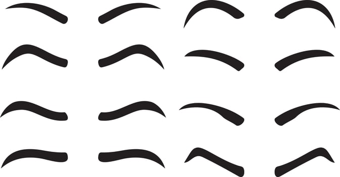 Eyebrows vector set