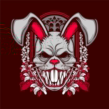 cool rabbit masks vector