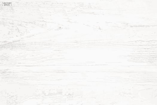 White wood pattern and texture for background. Vector. vector