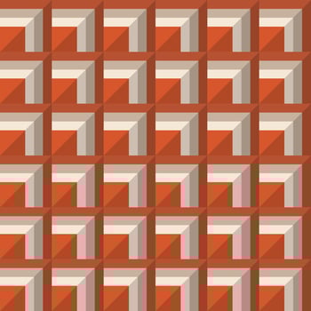Brick color curved seamless pattern design for decorating, wallpaper, wrapping paper, fabric, backdrop and etc. vector