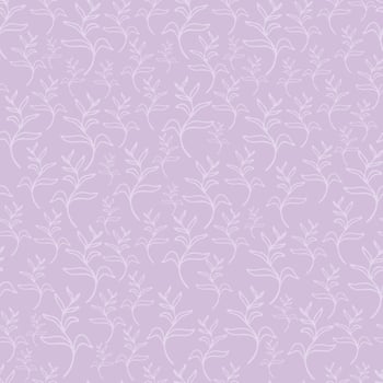pastel lavender leaves seamless patterns set. botanical floral hand drawn lineart flower elements. packaging wrapping fabric textile design vector