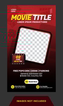 social media post story movie or content creator template for social media with modern style vector