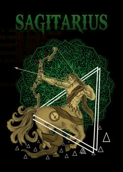 illustration Sagitarius zodiac symbol vector