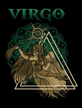 illustration Virgo zodiac symbol vector