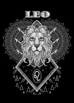 illustration Leo zodiac symbol vector
