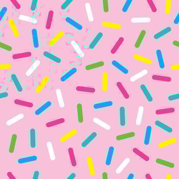 Sprinkles donut glaze decorative pattern vector