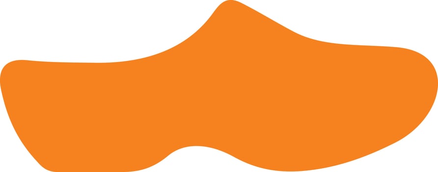 Dutch clogs in flat style vector