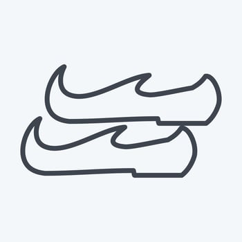 Icon Arabic Shoes - Line Style - Simple illustration vector
