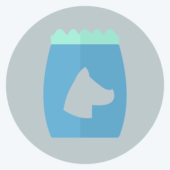 Icon Dog Food 2 - Flat Style - Simple illustration,Editable stroke vector