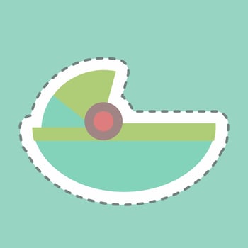 Sticker Baby Carrier, Line Cut - Simple illustration vector