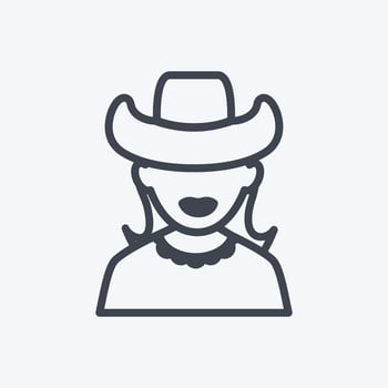 Icon Woman - Line Style - Simple illustration, Good for Prints , Announcements, Etc vector