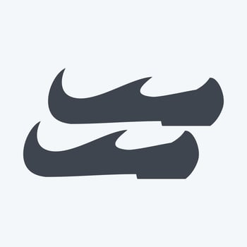 Icon Arabic Shoes - Glyph Style - Simple illustration vector