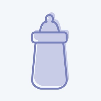 Icon Milk Bottle 2 - Two Tone Style - Simple illustration vector