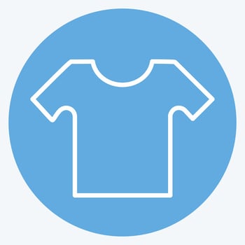 Icon Small Shirt - Blue Eyes Style - Simple illustration vector