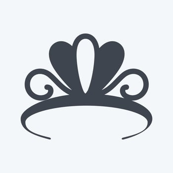 Icon Tiara - Glyph Style - simple illustration, good for prints , announcements, etc vector
