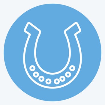 Icon Horse Shoe - Blue Eyes Style - Simple illustration, Good for Prints , Announcements, Etc vector