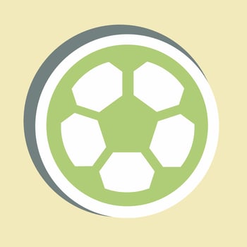 Sticker Football - Simple illustration vector