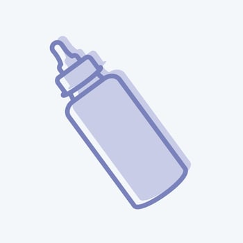 Icon Milk Bottle 1 - Two Tone Style - Simple illustration vector