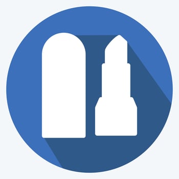 Icon Lipstick - Long Shadow Style - simple illustration, good for prints , announcements, etc vector