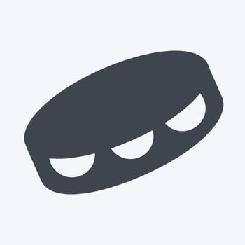 Icon Tambourine - Glyph Style - Simple illustration, Good for Prints , Announcements, Etc vector