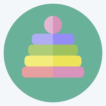 Icon Stack Toy - Flat Style - Simple illustration vector