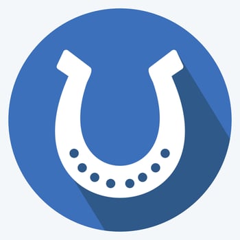 Icon Horse Shoe - Long Shadow Style - Simple illustration, Good for Prints , Announcements, Etc vector