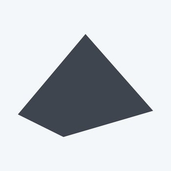Icon Pyramid - Glyph Style - Simple illustration vector