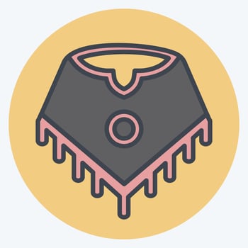 Icon Pooncho - Color Mate Style - Simple illustration, Good for Prints , Announcements, Etc vector