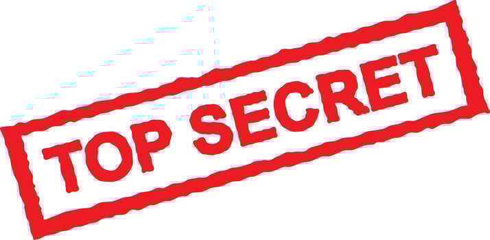Top secret ink stamp vector