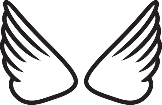 Angel Wings Simple vector