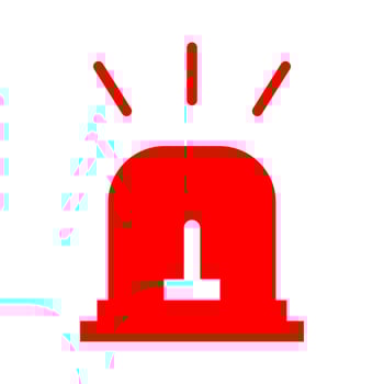 Alarm siren illustrated on a white background vector