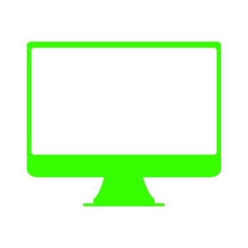 Computer monitor on white background vector