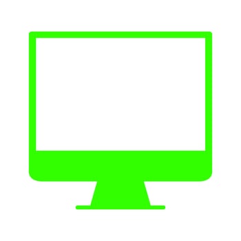 Computer monitor on white background vector