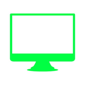 Computer monitor on white background vector